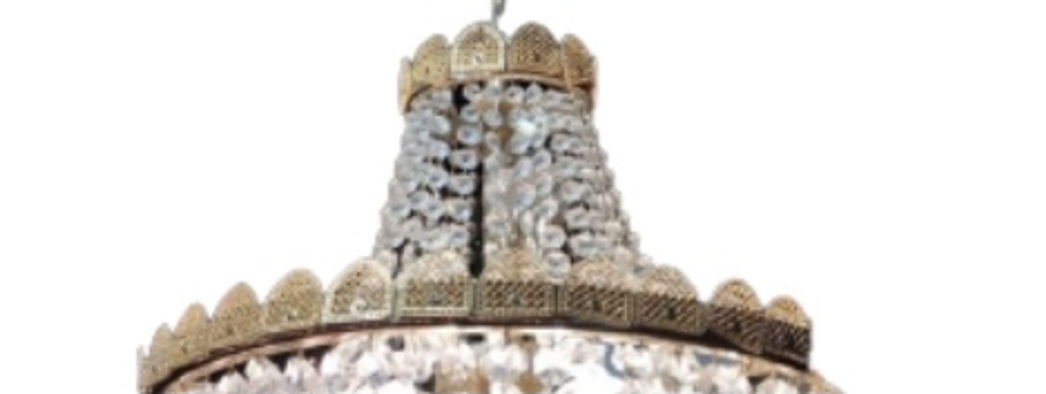 Lustre en cristal, suspension en cristal