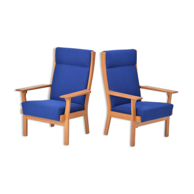 Ensemble de deux fauteuils danois GE 181 a du milieu du siècle par Hans Wegner pour Getama