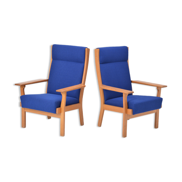 Ensemble de deux fauteuils danois GE 181 a du milieu du siècle par Hans Wegner pour Getama