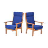 Set of Two Danish Mid-Century Modern GE 181 a Chairs by Hans Wegner for GETAMA