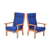 Set of Two Danish Mid-Century Modern GE 181 a Chairs by Hans Wegner for GETAMA