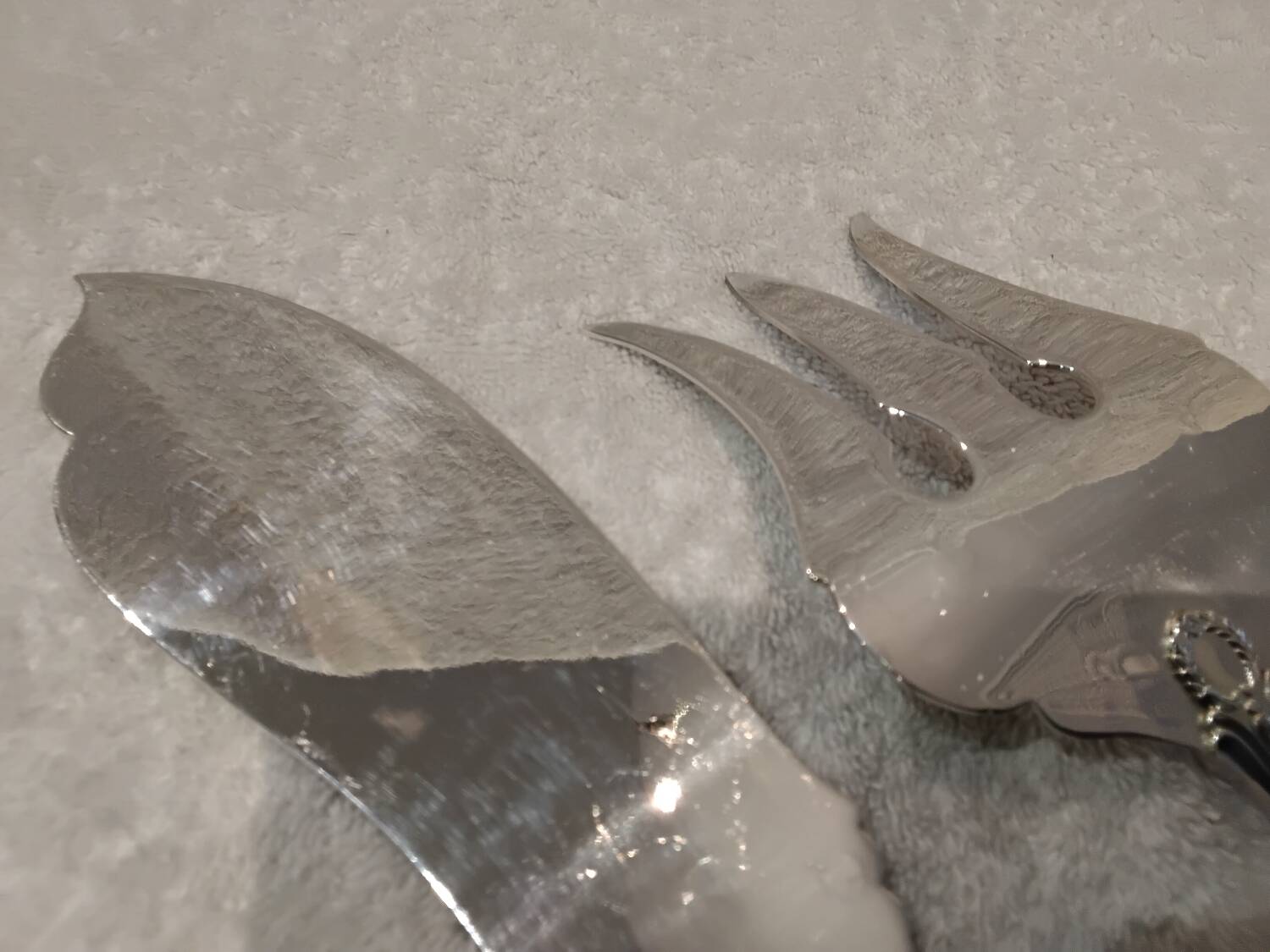 Fish serving set, 2 pieces, silver-plated metal, Apollo Empire silversmith