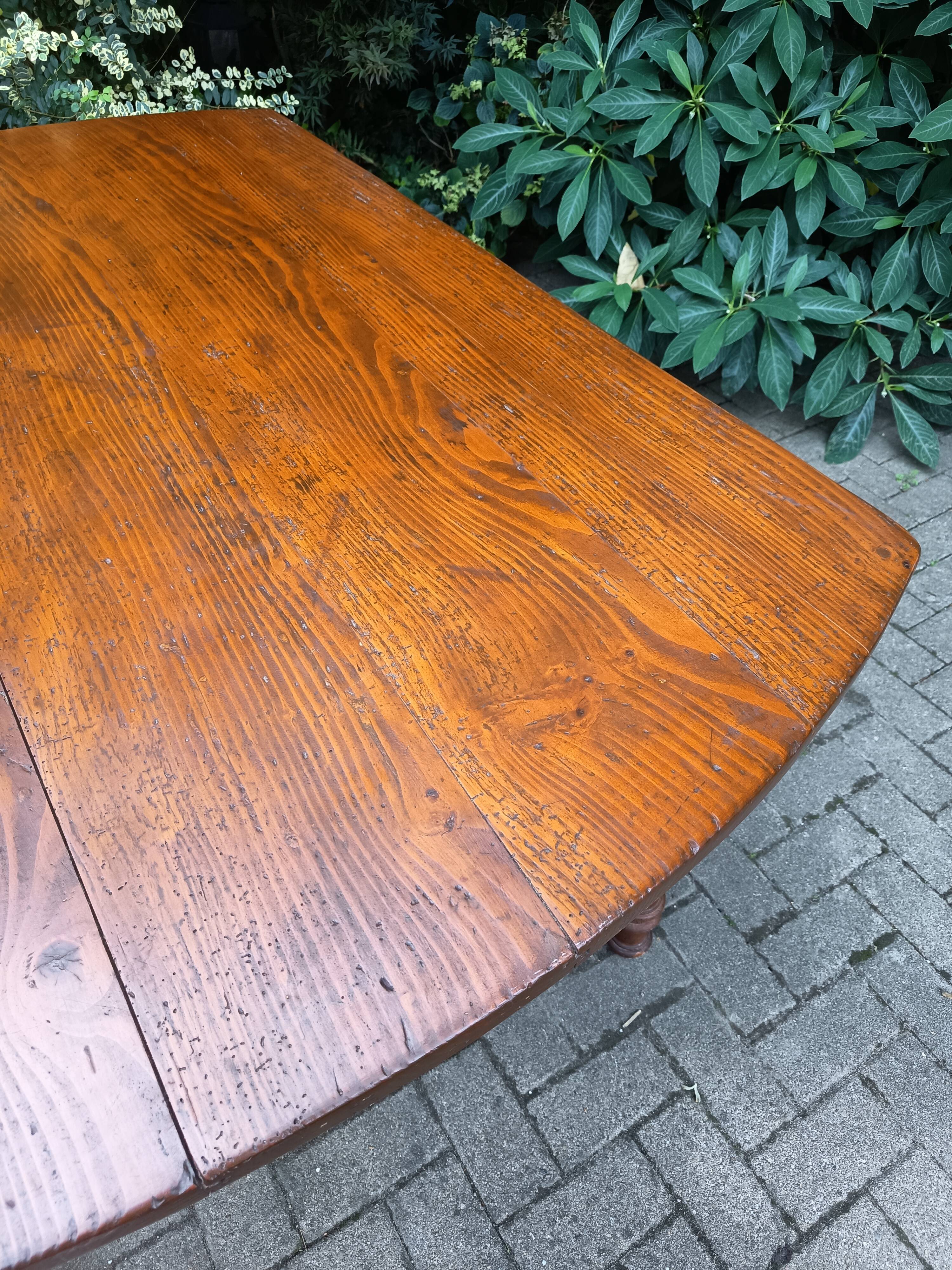 Large farmhouse table, 19th century