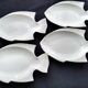 4 zoomorphic ceramic fish plates Geneviève Lethu