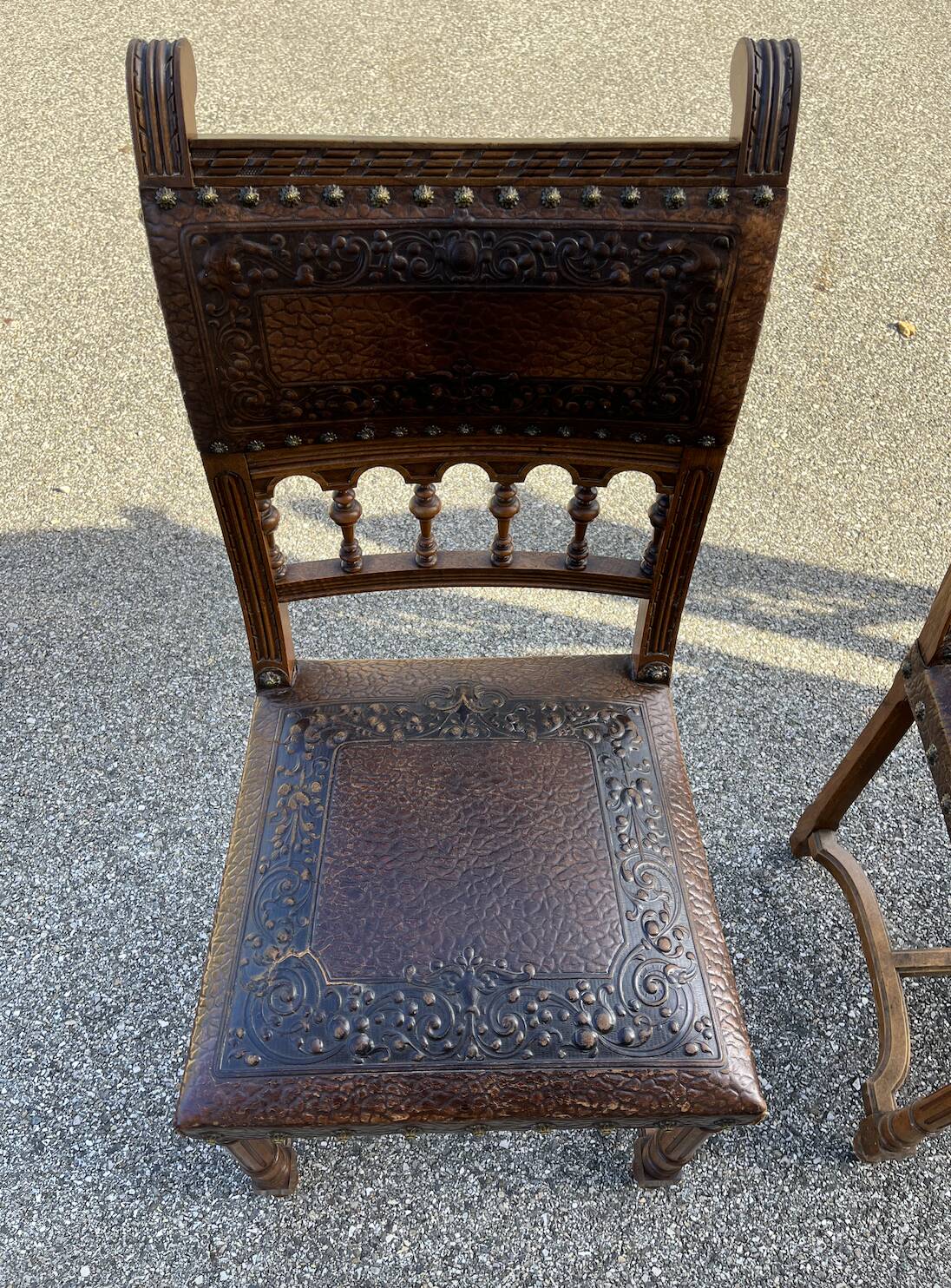 6 Henri II chairs
