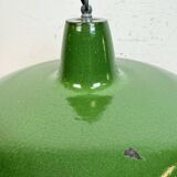 Industrial Green Enamel Factory Pendant Lamp, 1960s