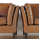 Vintage chair in teak and Danish retro leather 60s 70s