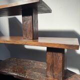 Vintage Brazilian folk art handmade wall cabinet in Cumaru wood, 1960s