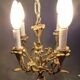 Lustre en bronze doré à 4 branches néoclassique, Circa 1940/1950.