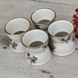 Anciens coquetiers diabolos en porcelaine