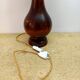 Lampe art déco bois et opaline