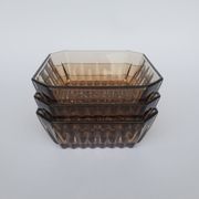 Set 3 cups in smoked glass