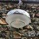 Vintage sandblasted glass pendant lamp