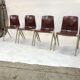 Lot of 4 vintage chairs Galvanitas S22 in the Netherlands
