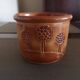 Glazed terracotta pot cover - Naive art - Dated 1953