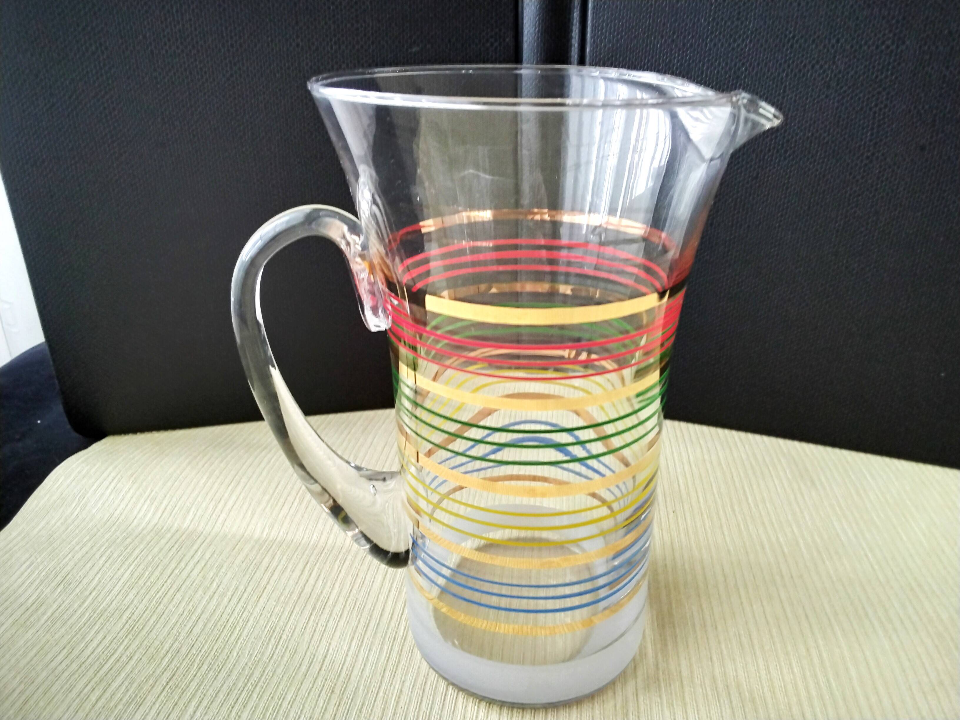 Water carafe, vintage pitcher from the 50s
