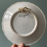 Set of 2 decorative plates in Rouen earthenware