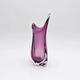 Murano Sommerso Vase Sculptural Organic Amethyst