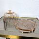 Art Deco pink glass cheese dome