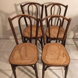 Set of 4 chairs bistrot 1900 by J and J Kohn model 462