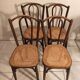 Lot de 4 chaises bistrot 1900 par J et J Kohn modèle 462