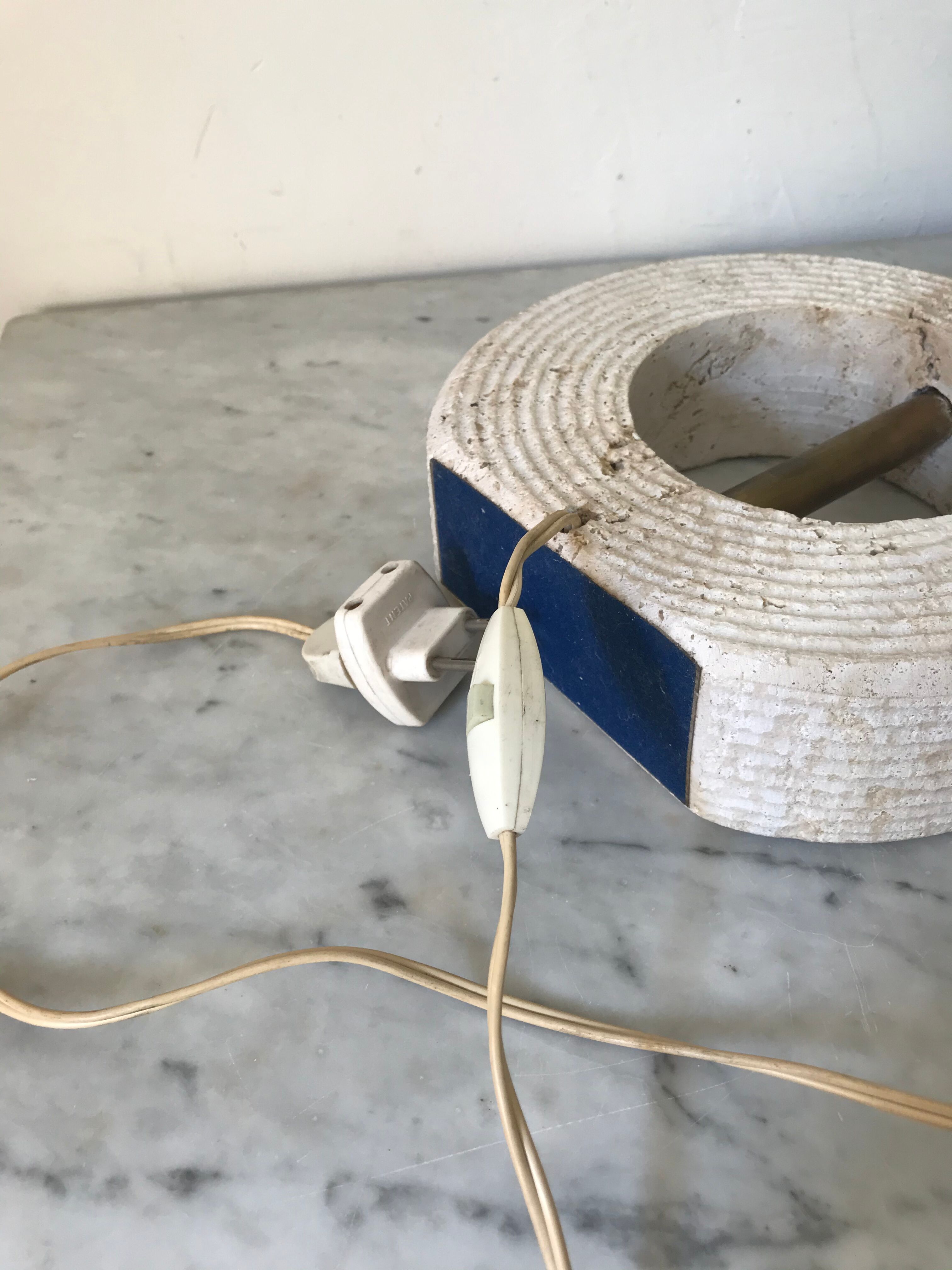 Vintage travertine lamp