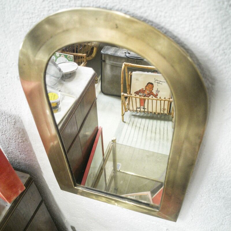 Brass mirror 51x32cm