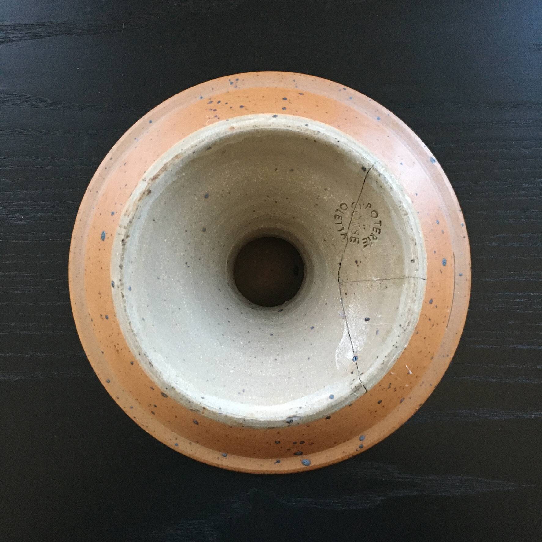 Stoneware footed bowl, Corsican crafts