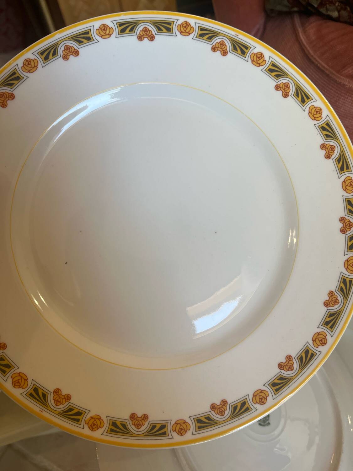8 art deco dinner plates