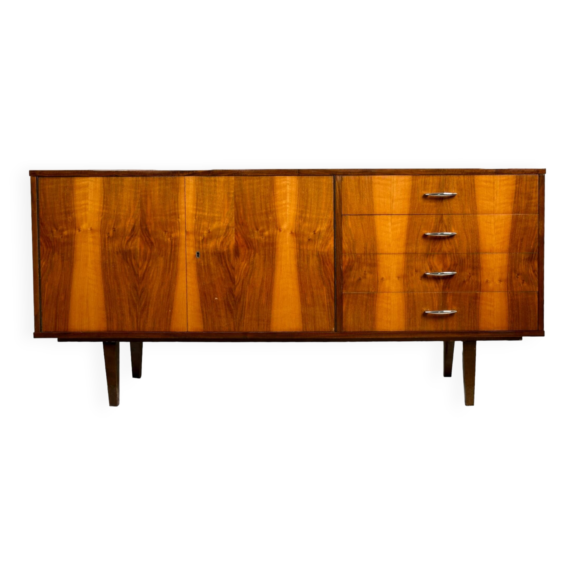 Polish Walnut Veneer Sideboard, 1960s