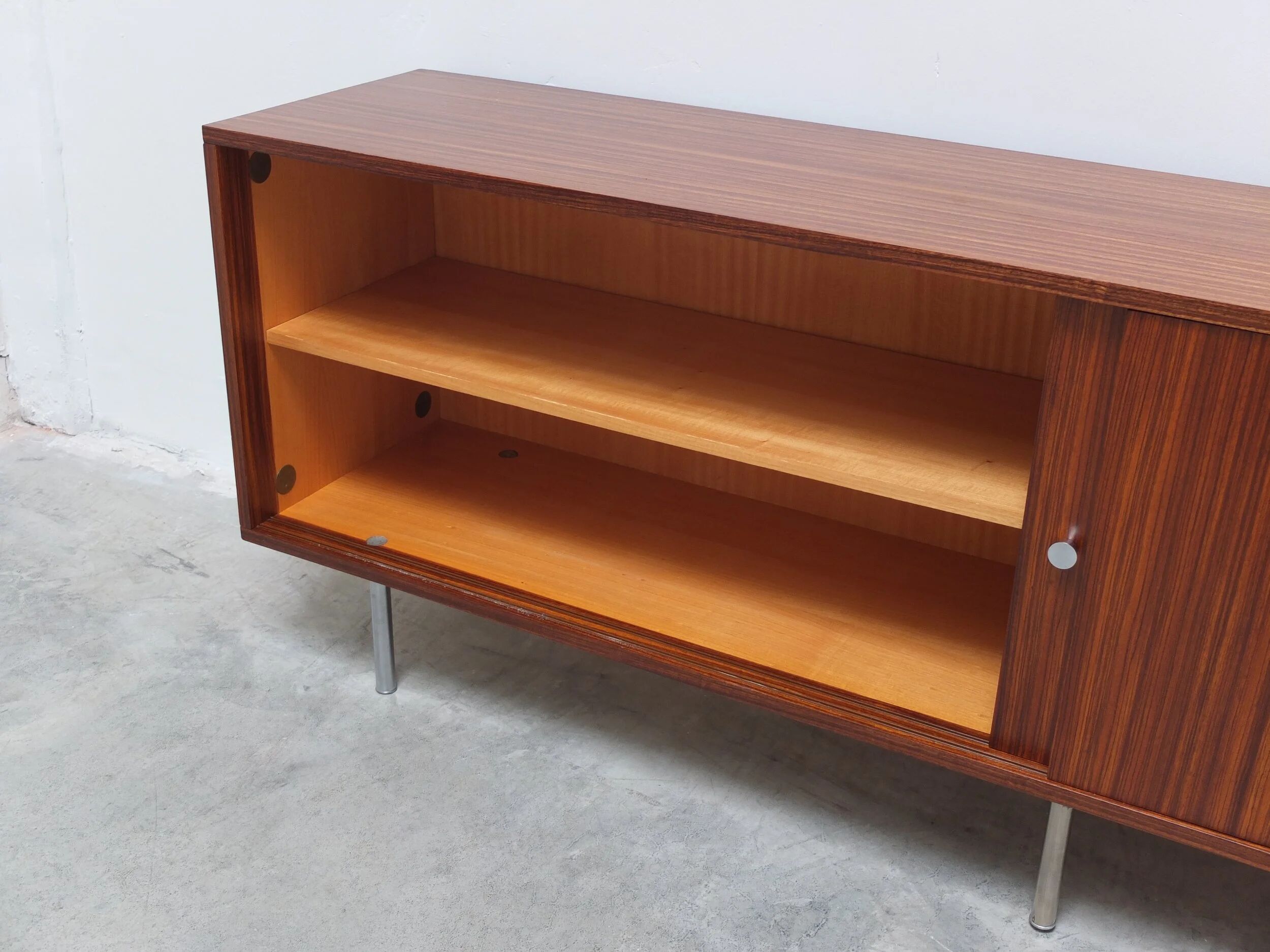 Large Zebrano sideboard by Alfred Hendrickx for Belform, 1960s
