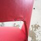 Chaise rouge tonneau