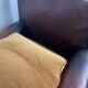 Pair of english leather club armchairs 1930 30 art deco