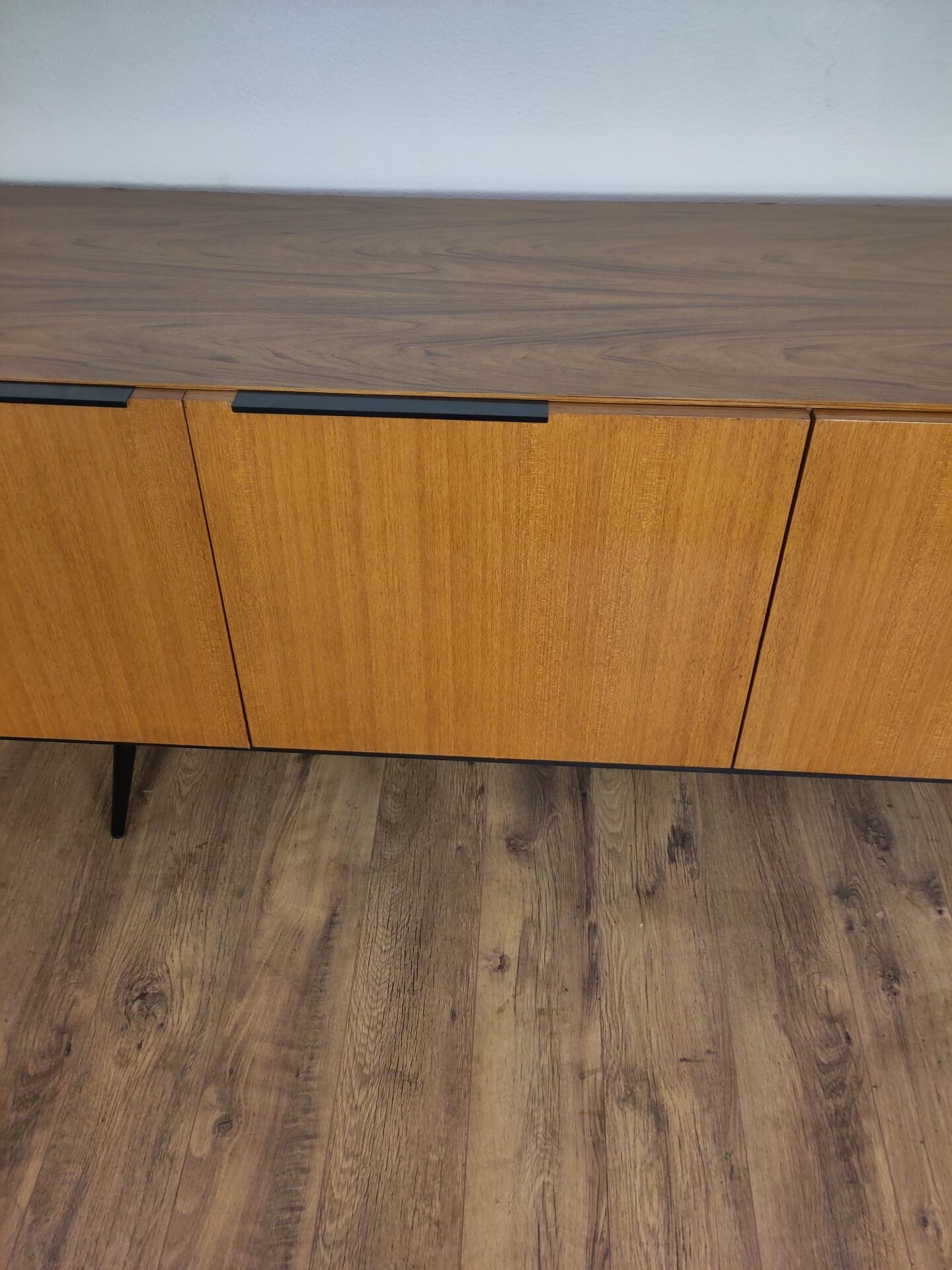 Scandinavian teak and metal sideboard