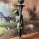 Art deco bronze candle holder