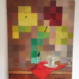 Old abstract pixel painting