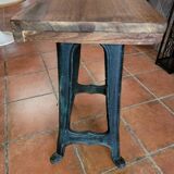 Table industriel pied fonte