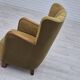 1960s, Danish highback armchair, original condition, cotton/wool.