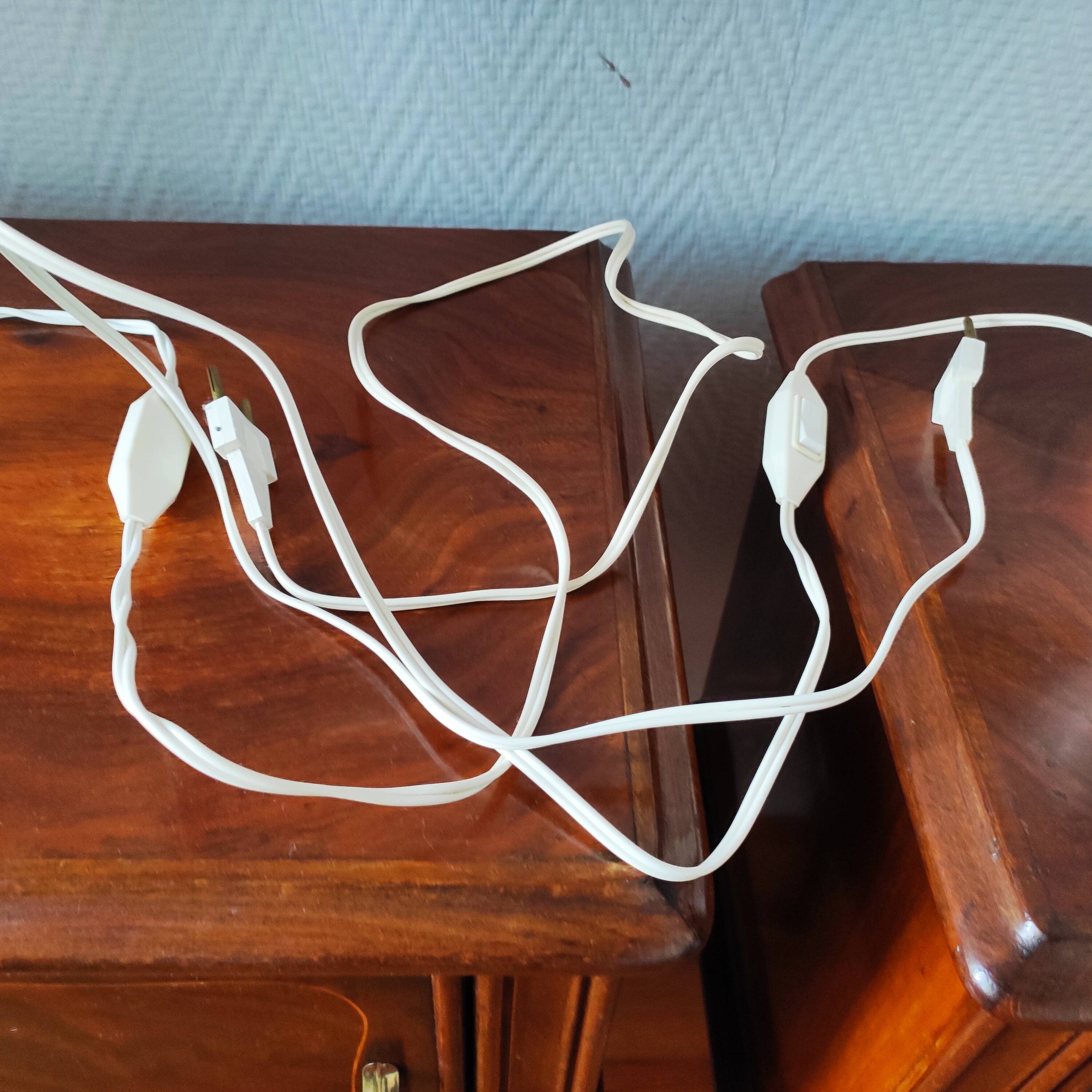 Pair of vintage alabaster lamps