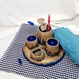 G. Metenier set in enamelled stoneware