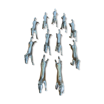 Silver animal knife holder "horses"