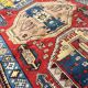 Vintage Caucasian Kazak carpet handmade USSR 1950 - wool on wool 255x120