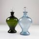 Carafes danoises en verre Art déco bleu et vert, années 1930, ensemble de 2
