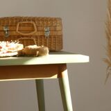 Vintage table with compass feet