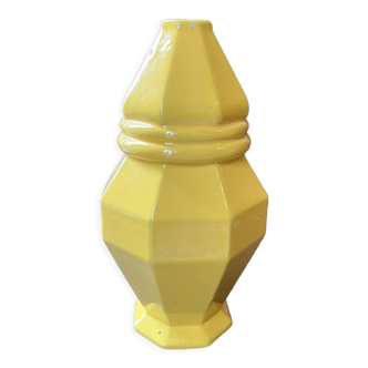 Enamelled ceramic art deco vase
