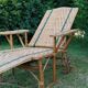 Long rattan chair - bamboo