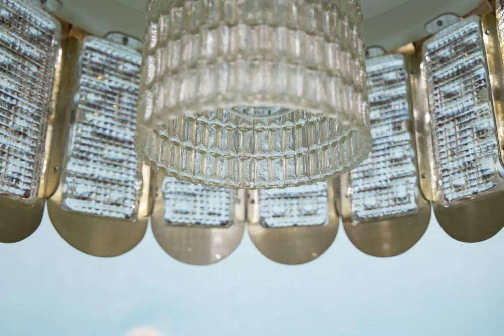 Vintage suspension light, Danish design from the 1960s, Regency style.