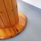 Vintage Scandinavian round pine dining table from the 60s 70s
