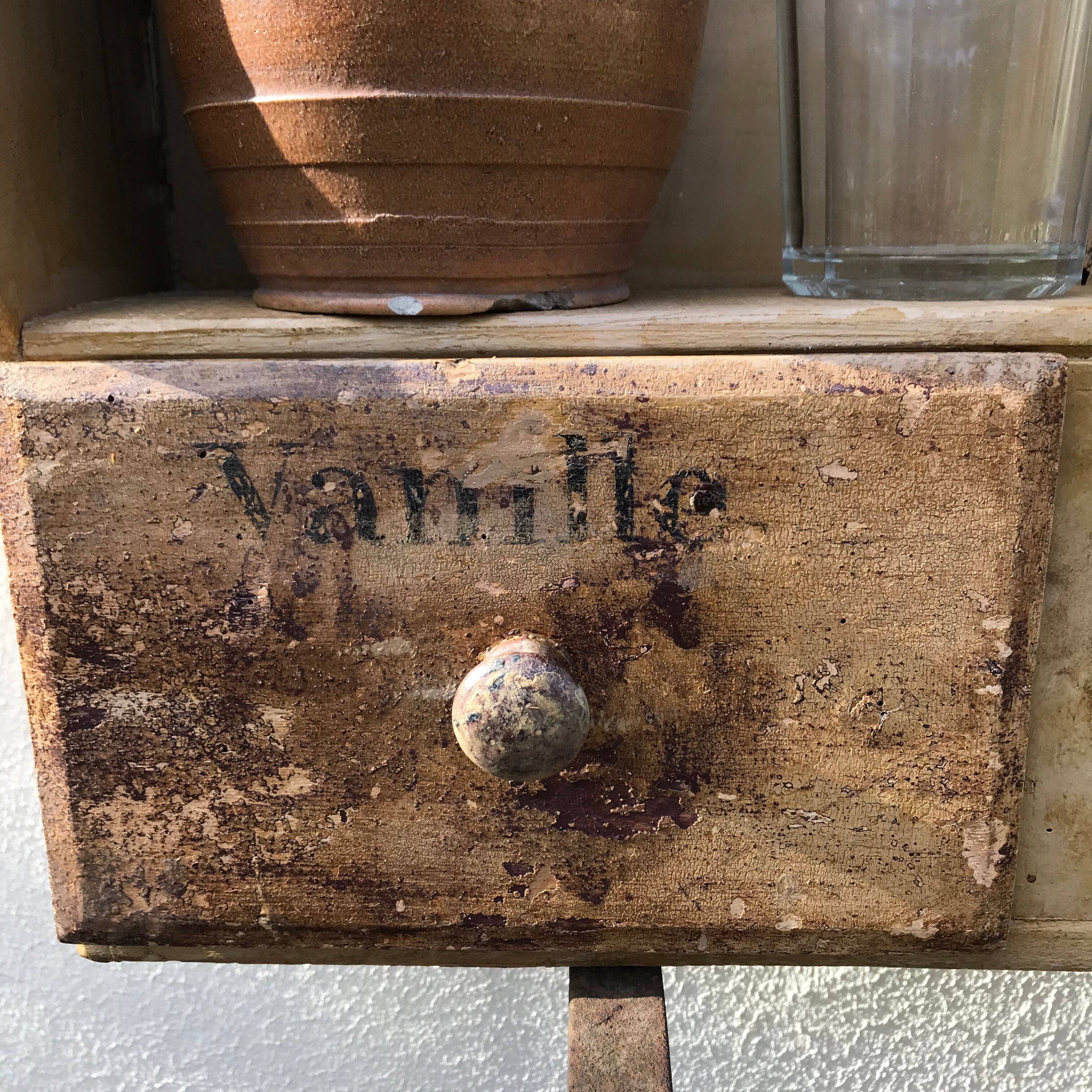 Vintage kitchen wall shelf