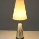 Cream & brass table lamp, Italian modernist, 1950s